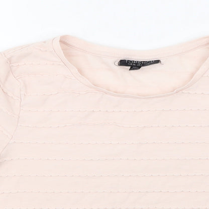 Womens UK Size 8 Topshop Pink Basic T-Shirt