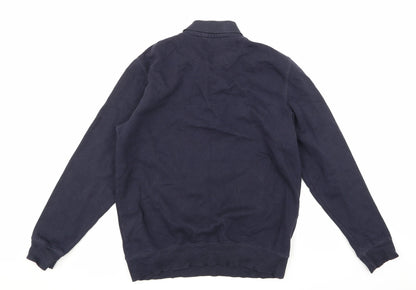 Mens UK Size M Lincoln Blue Pullover Hoodie