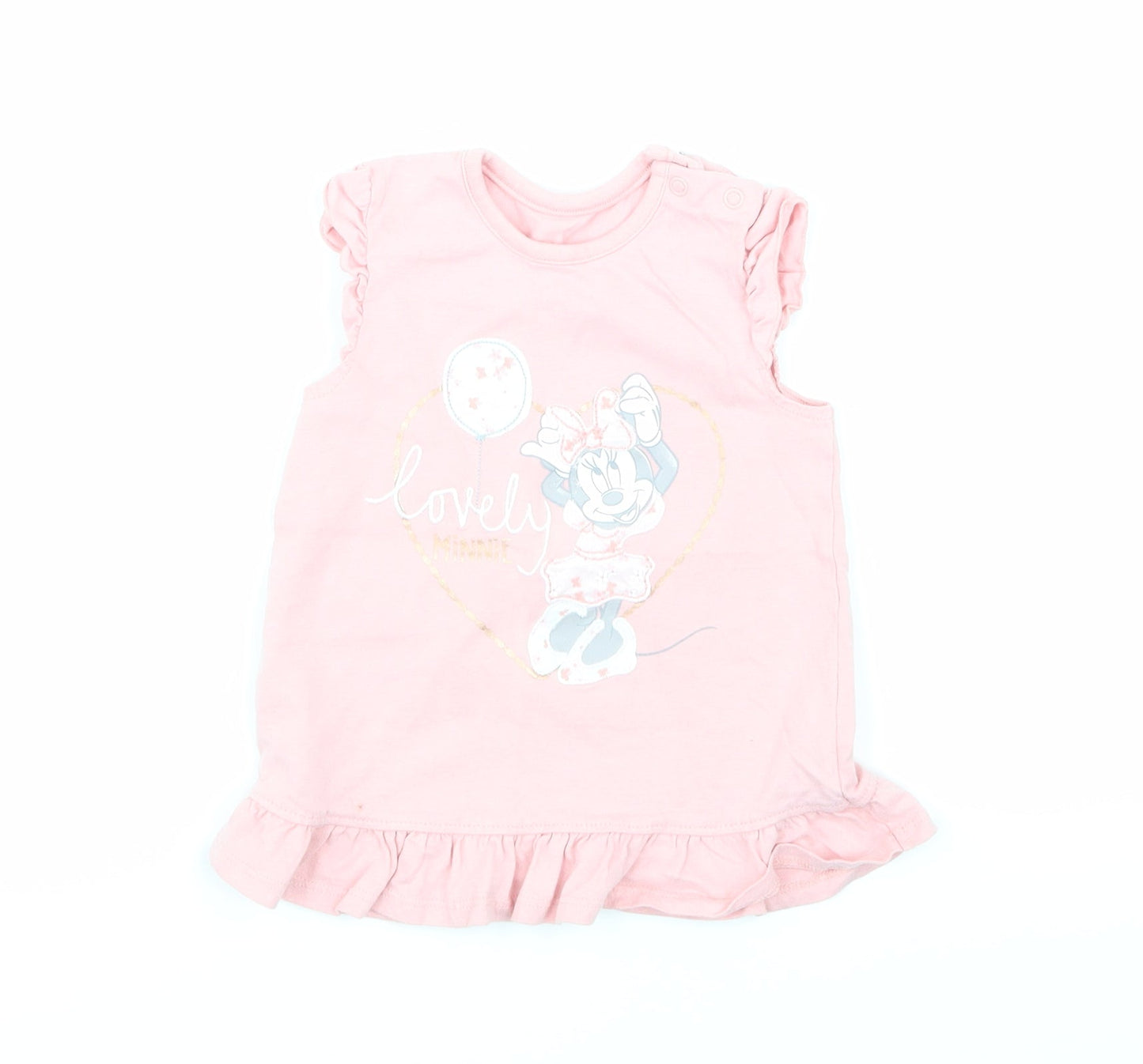 George Girls Pink   Basic T-Shirt Size 9-12 Months