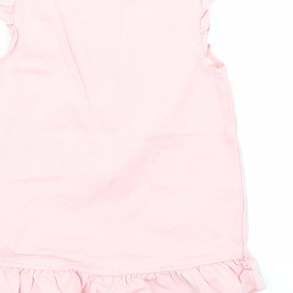 George Girls Pink   Basic T-Shirt Size 9-12 Months