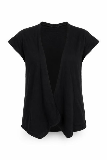 Front view of Atmosphere women’s black cardigan jumper, size UK 10