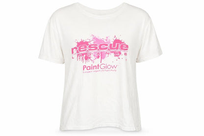 Front view of KEYA women’s white basic t-shirt, size UK 14