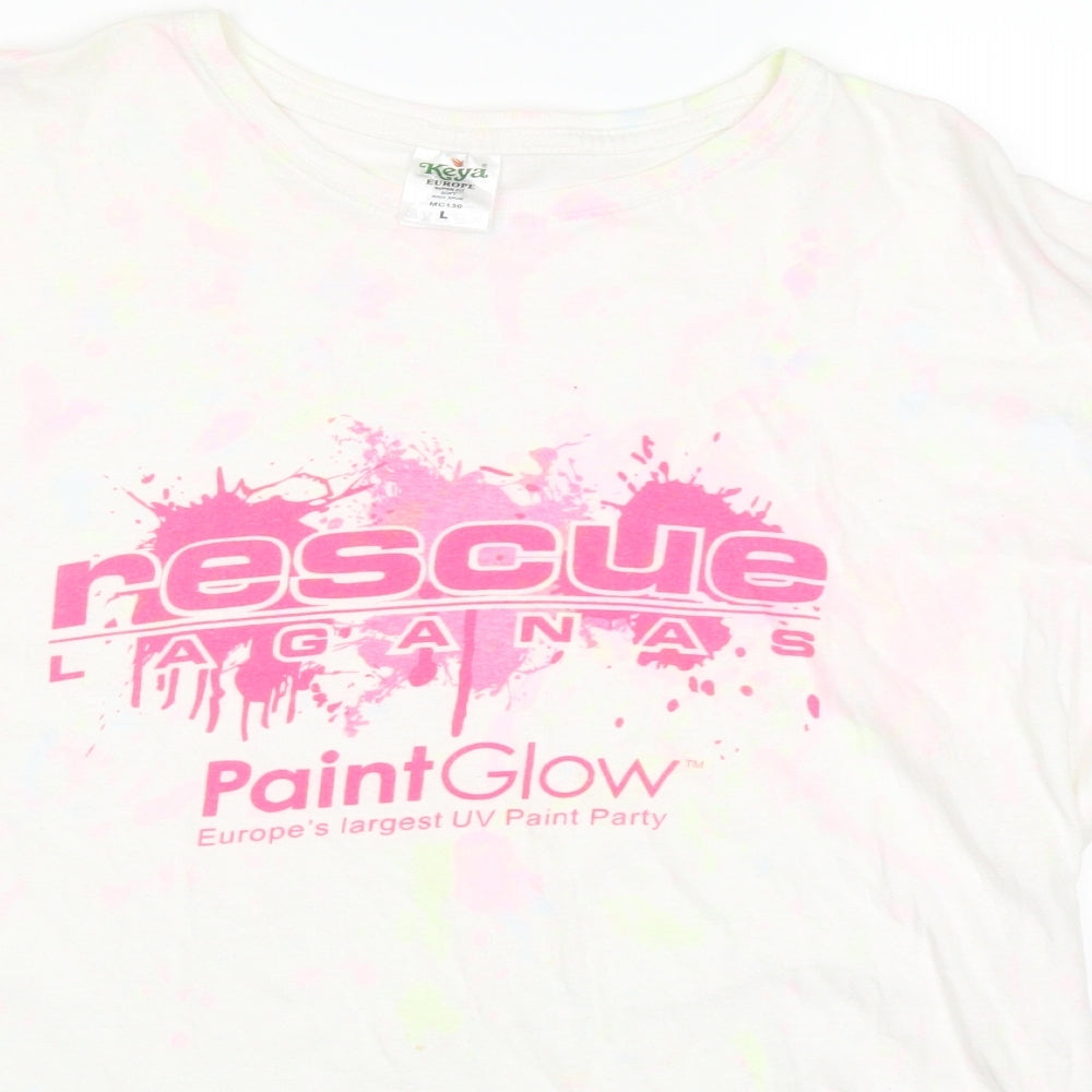 KEYA Womens White   Basic T-Shirt Size 14