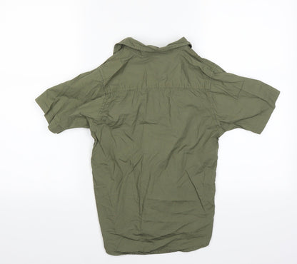 Rebel Boys Green   Basic Button-Up Size 9-10 Years