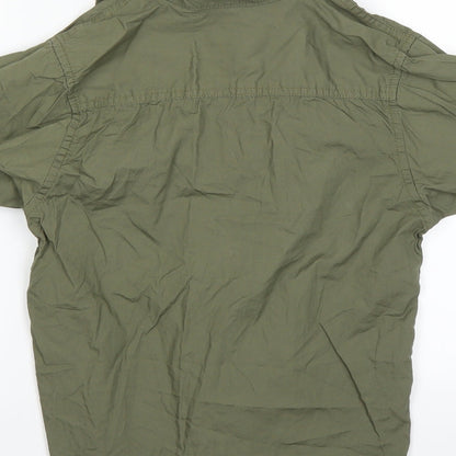 Rebel Boys Green   Basic Button-Up Size 9-10 Years