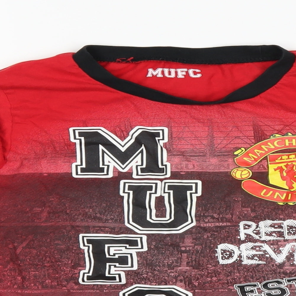 Primark Boys Red    Pyjama Top Size 10 Years  - Manchester United