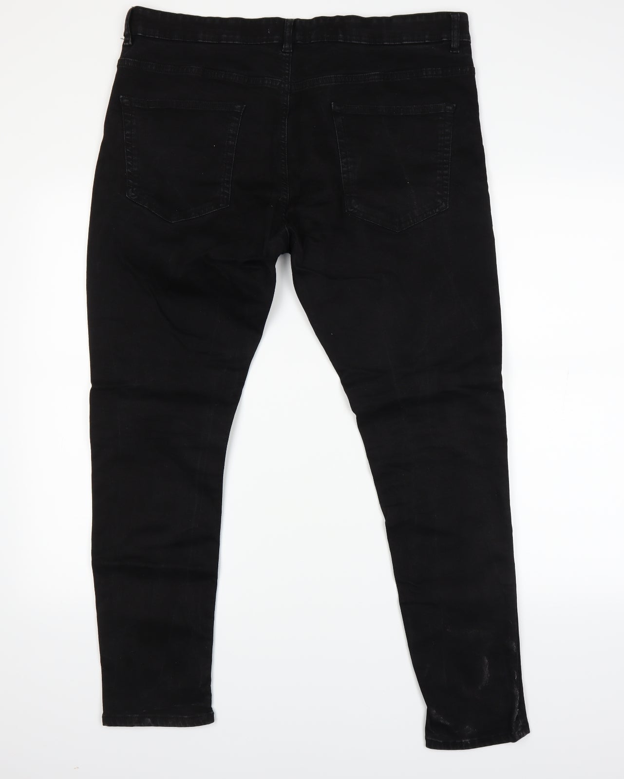Womens UK Size 38 Easy Denim Regular Fit Straight Black Jeans