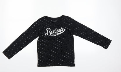Primark Girls Black Spotted  Top Pyjama Top Size 8-9 Years  - Bonjour