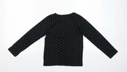 Primark Girls Black Spotted  Top Pyjama Top Size 8-9 Years  - Bonjour