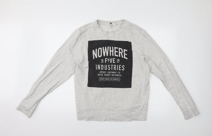 Topman Mens Grey   Pullover Jumper Size L