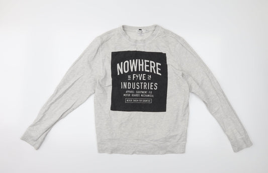 Topman Mens Grey   Pullover Jumper Size L