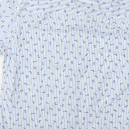 ACW85 Mens Blue Striped   Button-Up Size M