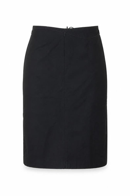 Front view of Warehouse women’s black straight & pencil skirt, size UK 10