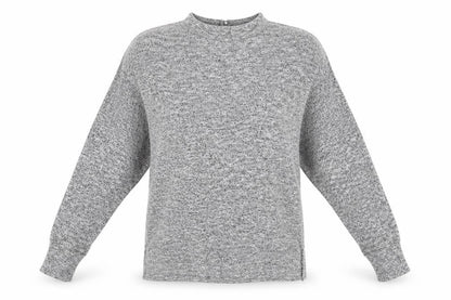 Front view of Dorothy Perkins women’s grey jumper, size UK 12