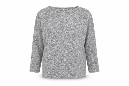 Front view of Dorothy Perkins women’s grey jumper, size UK 10