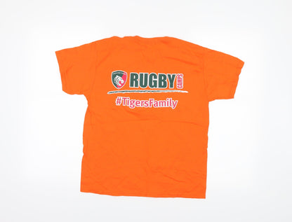 Gildan Boys Orange   Basic T-Shirt Size M