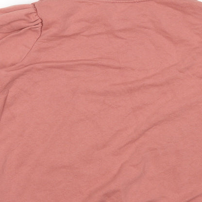 Brand and care label for Papaya women’s pink jumper, size UK 10