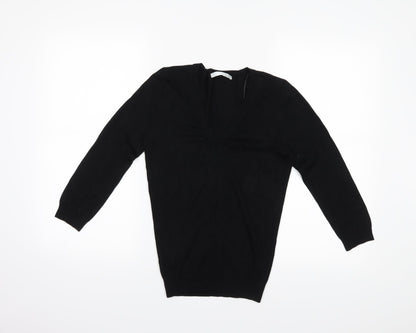 Front view of AMARANTO women’s black jumper, size UK 10