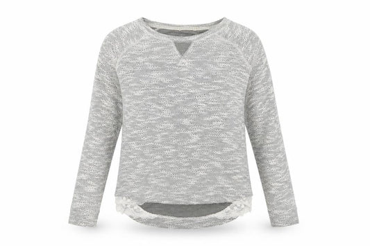Front view of Matalan women’s grey jumper, size UK 8