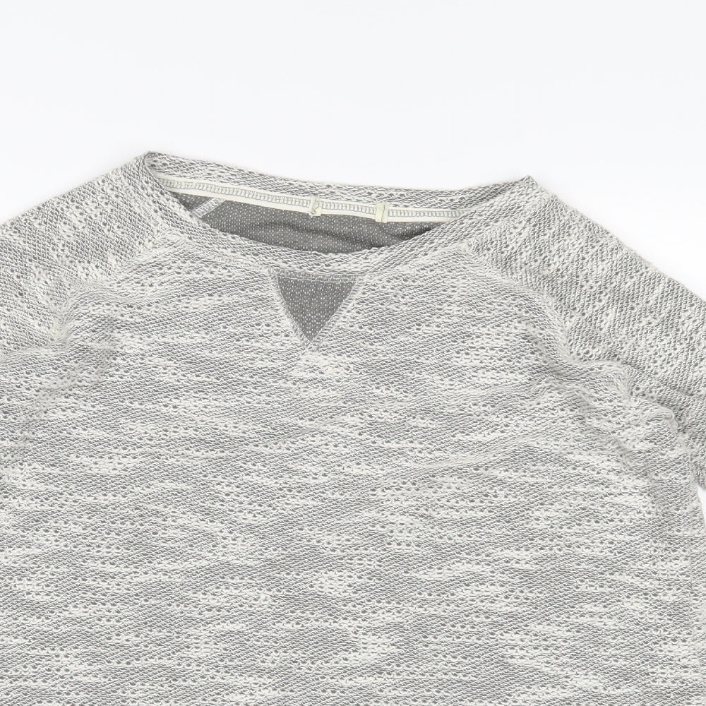 Close-up detail of Matalan women’s grey jumper, size UK 8