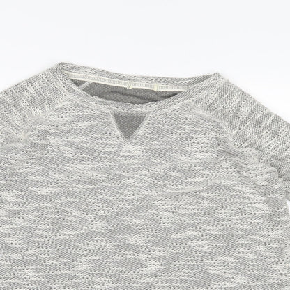 Close-up detail of Matalan women’s grey jumper, size UK 8