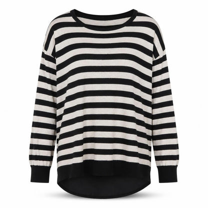 The Collection Womens White Striped  Basic T-Shirt Size 10
