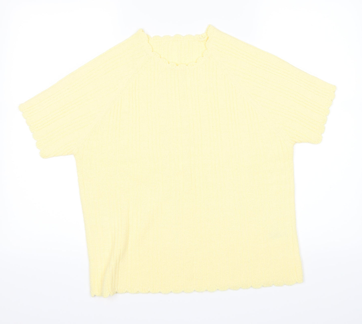 Berkertex Womens Yellow   Basic T-Shirt Size 14