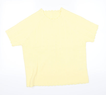 Berkertex Womens Yellow   Basic T-Shirt Size 14