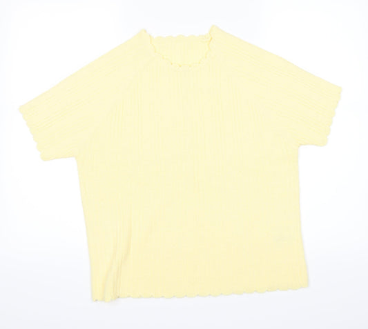 Berkertex Womens Yellow   Basic T-Shirt Size 14