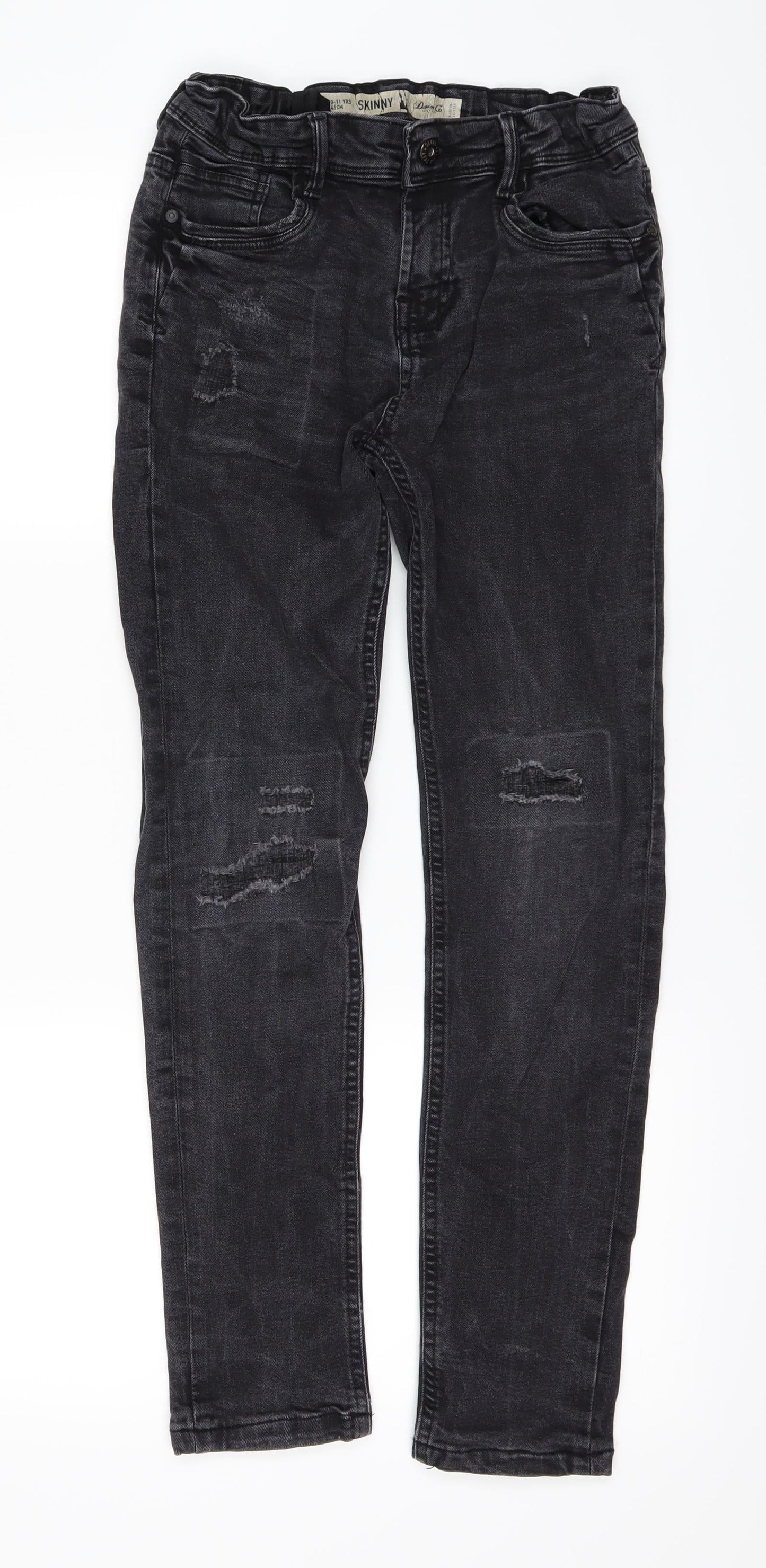 DenimCo Girls Black   Skinny Jeans Size 10-11 Years