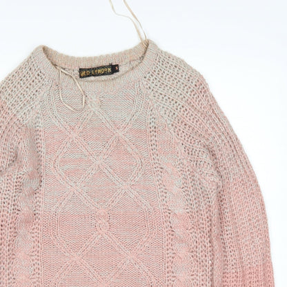Red London Womens Pink   Pullover Jumper Size S