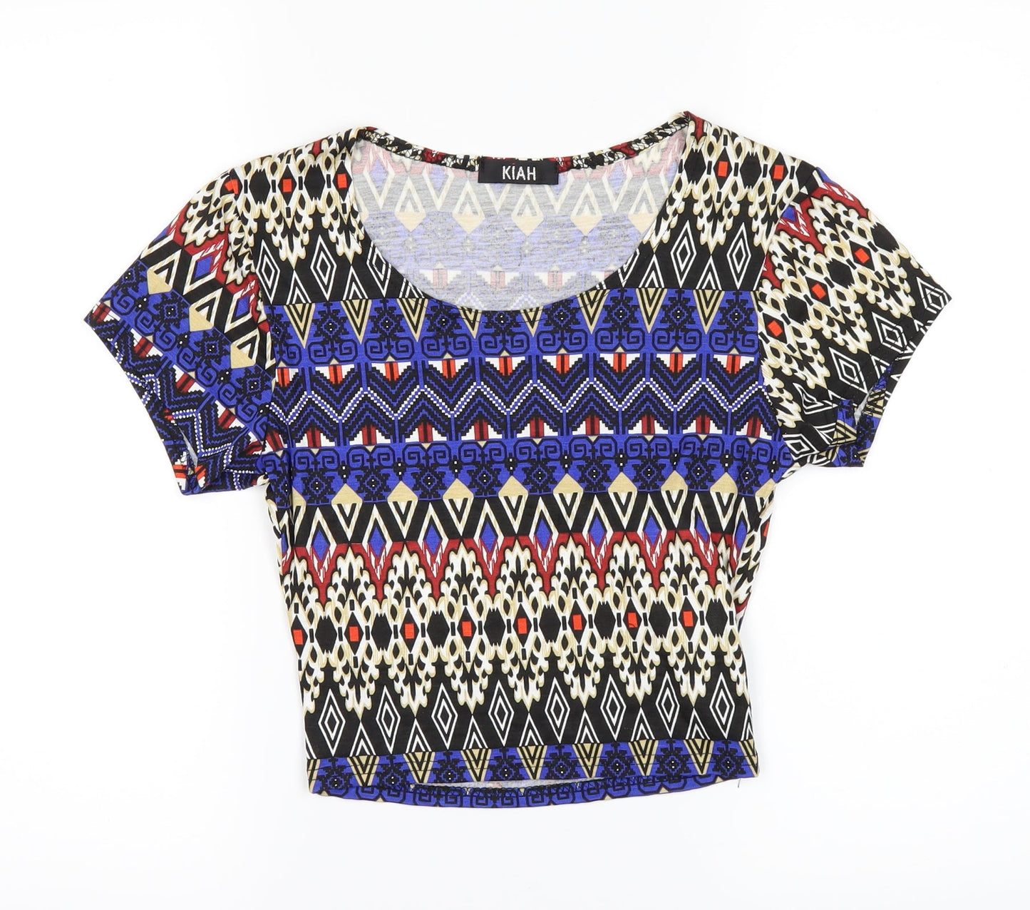 Womens UK Size 8 Kiah Blue Basic T-Shirt