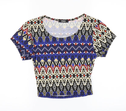 Womens UK Size 8 Kiah Blue Basic T-Shirt
