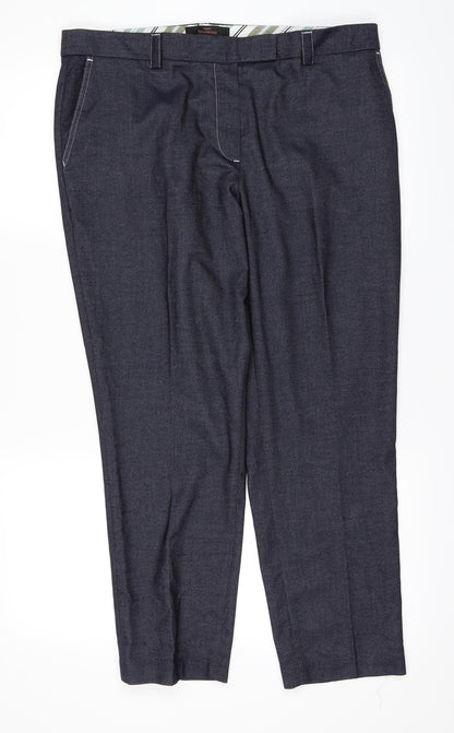 Womens UK Size 14 NEXT Regular Fit  Blue Trousers