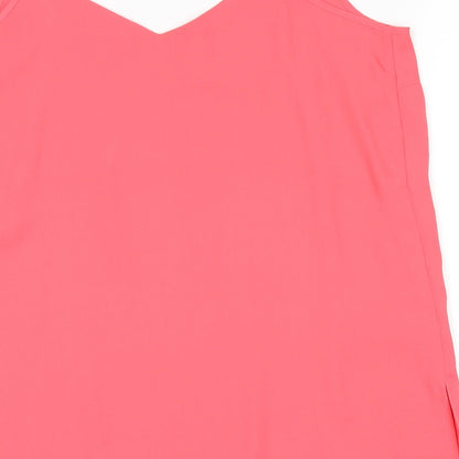 Womens UK Size 14 George Pink Basic T-Shirt