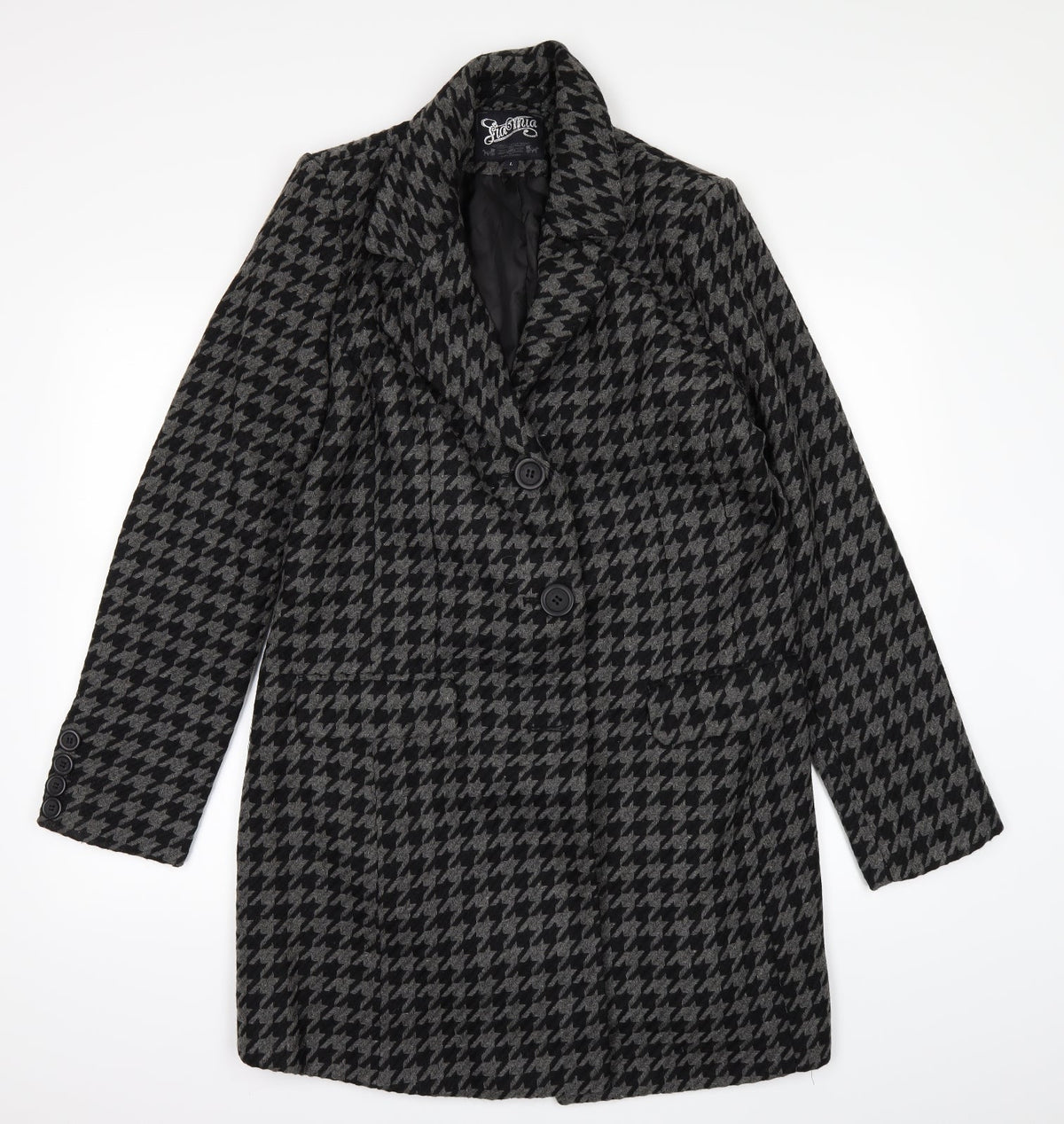 Additional front view of sia mia women’s black jacket, size L