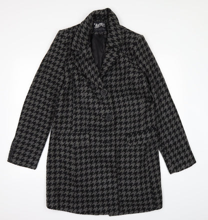 Additional front view of sia mia women’s black jacket, size L