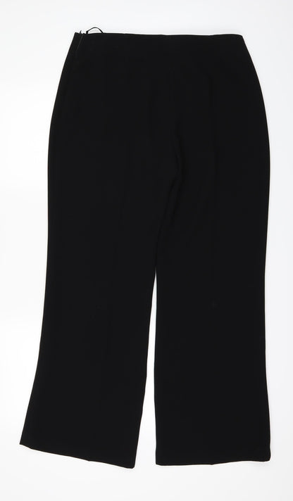 Womens UK Size 12 Preworn Regular Fit  Black Trousers