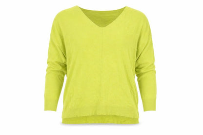 Front view of Atmosphere women’s yellow jumper, size S