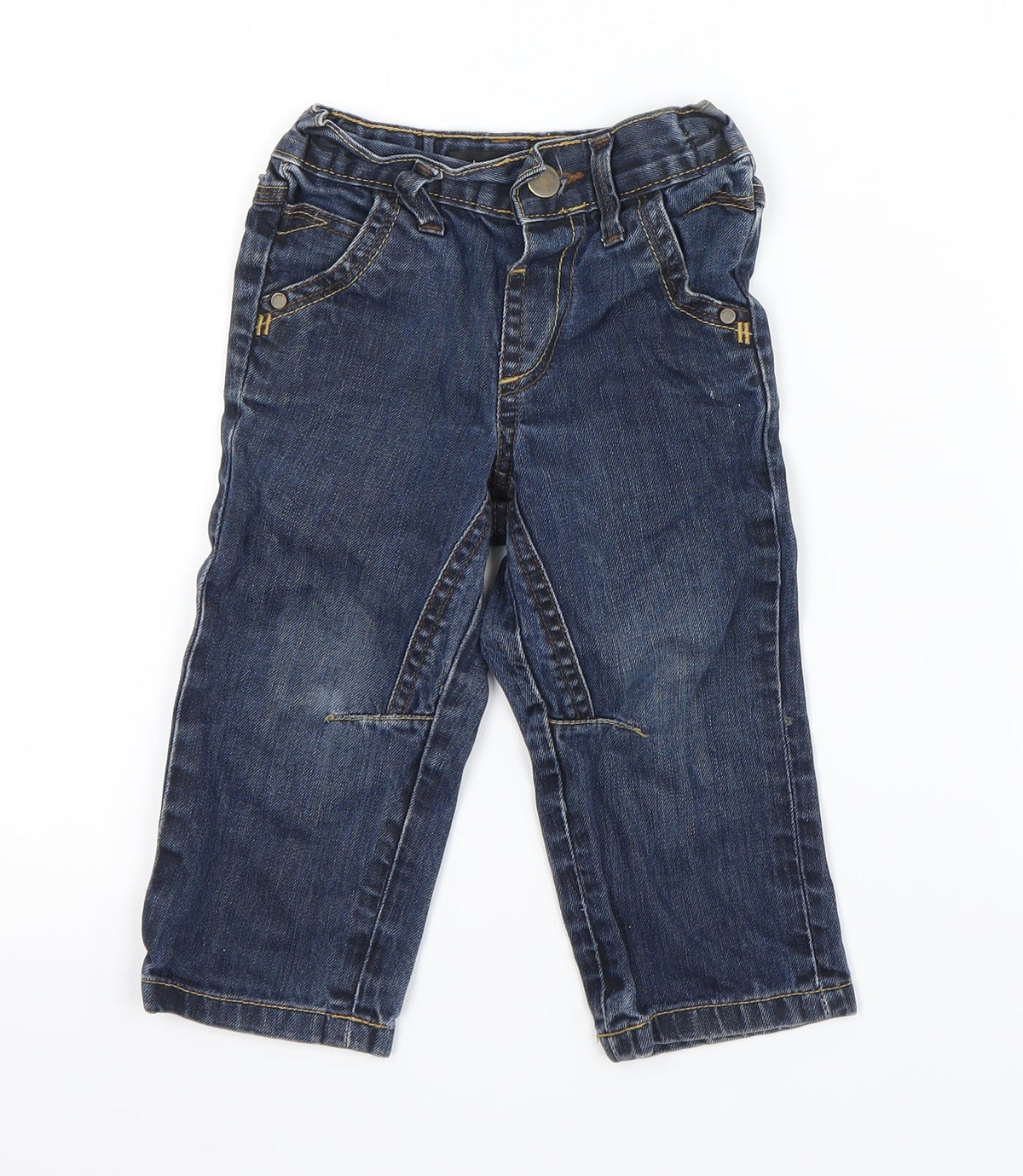 Front view of Autograph boys’ blue straight jeans, size 2, years