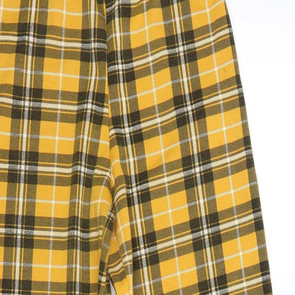 New Look Womens White Check  Capri Trousers Size 8 L25 in