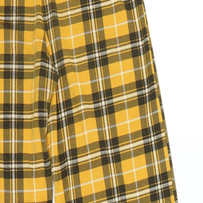 New Look Womens White Check  Capri Trousers Size 8 L25 in