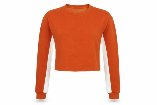 Boohoo Womens Orange Striped  Pullover Jumper Size 8