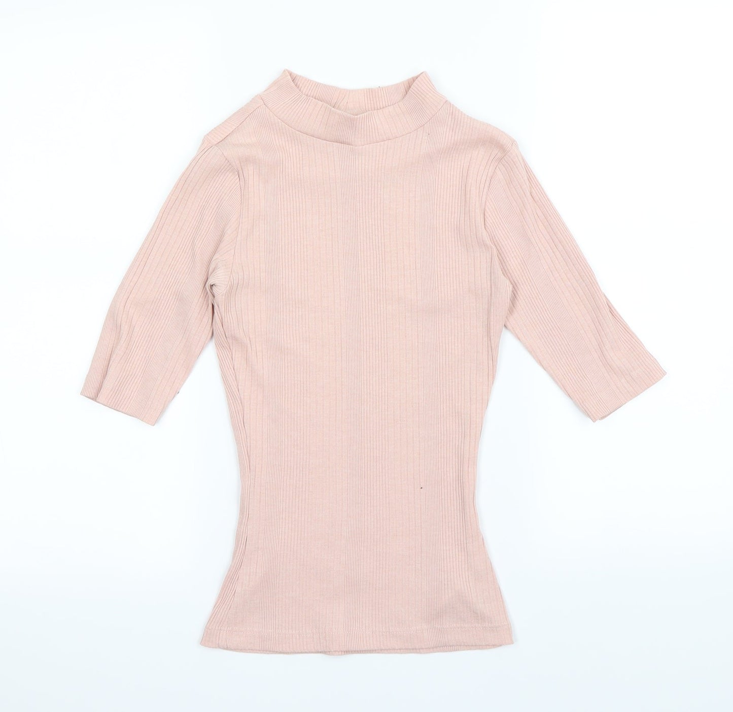 Womens UK Size 6 New Look Pink Basic T-Shirt