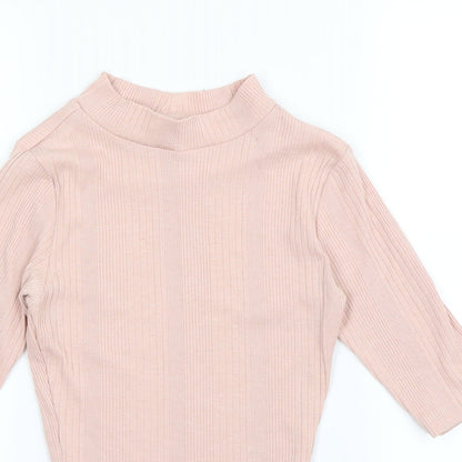 Womens UK Size 6 New Look Pink Basic T-Shirt