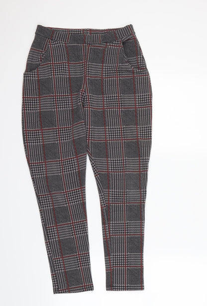 Boohoo Womens Multicoloured Check  Dress Pants Trousers Size 10 L23 in