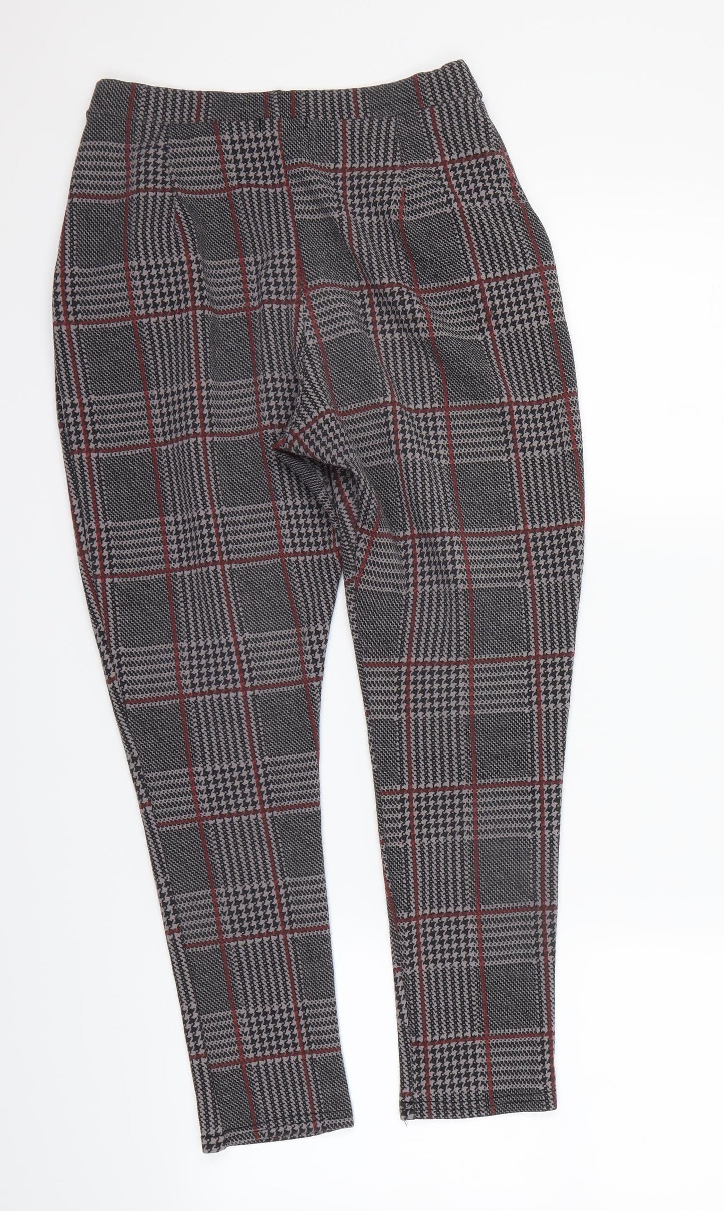 Boohoo Womens Multicoloured Check  Dress Pants Trousers Size 10 L23 in