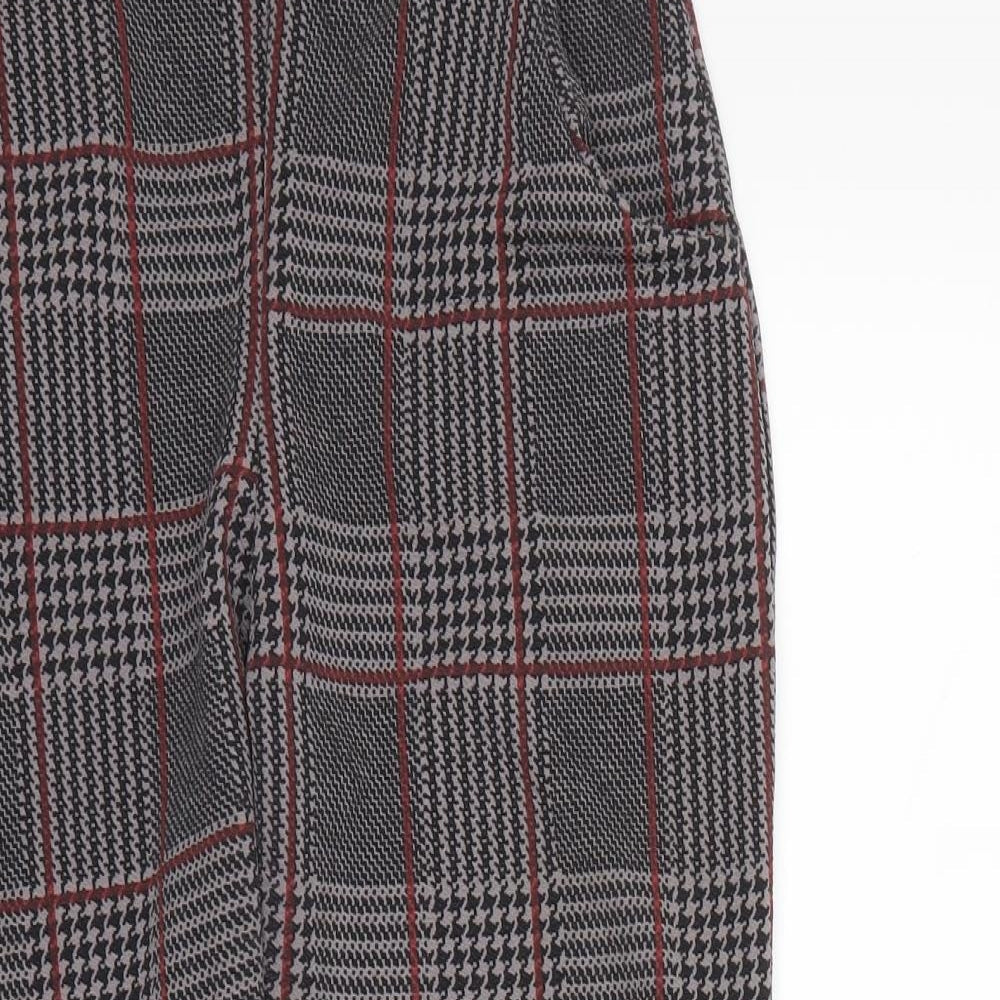 Boohoo Womens Multicoloured Check  Dress Pants Trousers Size 10 L23 in