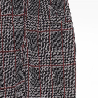 Boohoo Womens Multicoloured Check  Dress Pants Trousers Size 10 L23 in