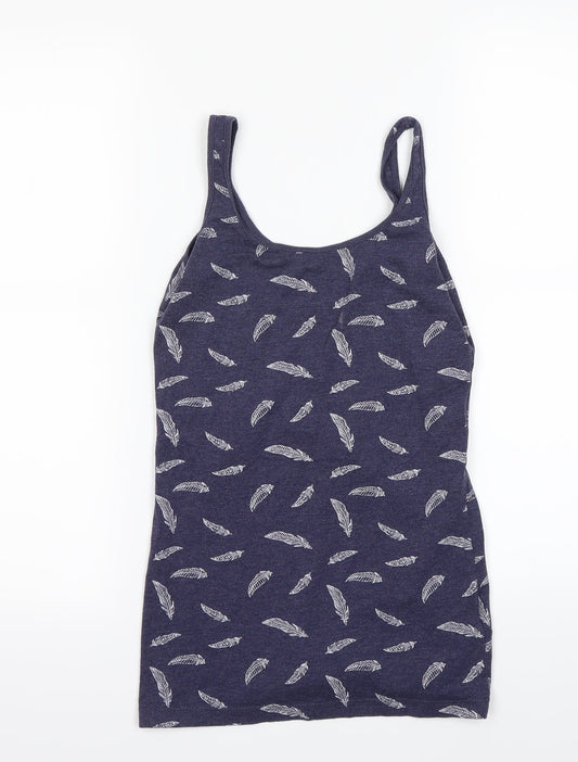 Atmosphere Womens Blue Floral  Basic Tank Size 8